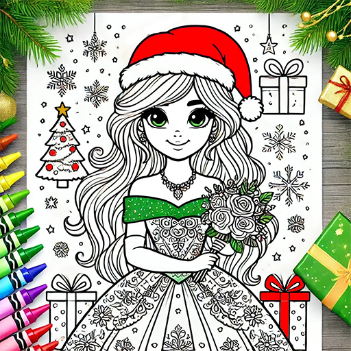 Princesa: colorear & vestir